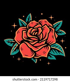 
Ilustración Del Vector De Rosa Simple En Fondo Separado