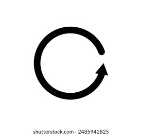 Un simple icono de flecha giratoria