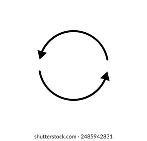 Ein einfaches rotierendes Pfeilsymbol