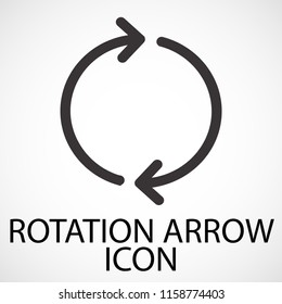 Simple rotation arrow line art icon, vector, illustration, eps file