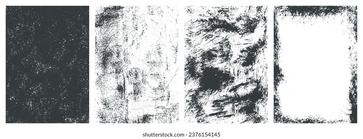Sencillas texturas monocromáticas rugosas con superficies verticales dañadas y rayadas para añadir un toque de color gris al diseño. ilustración vectorial