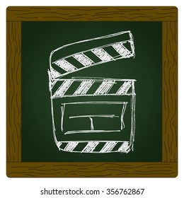 Simple rough sketch of a clap board