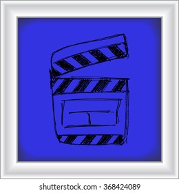 Simple rough sketch of a clap board