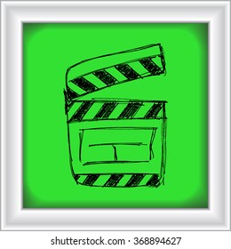 Simple rough sketch of a clap board