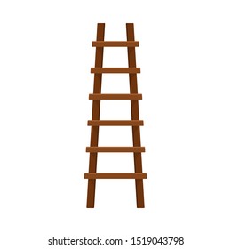 Simple Rough Step Ladder Pushing Forward Vector Illustration
