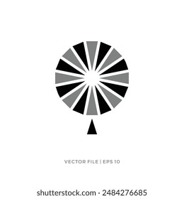 simple roulette raffle win logo design
