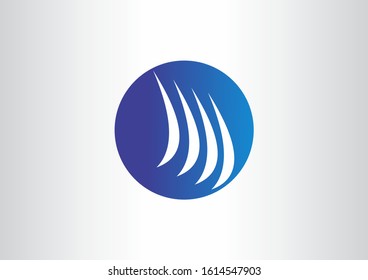 simple round blue logo for your company logo