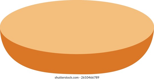 Simple Round Cake Illustration Vector