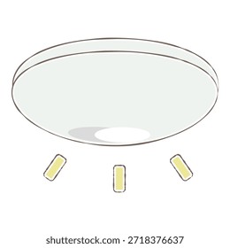 Ilustração simples da luz redonda do teto