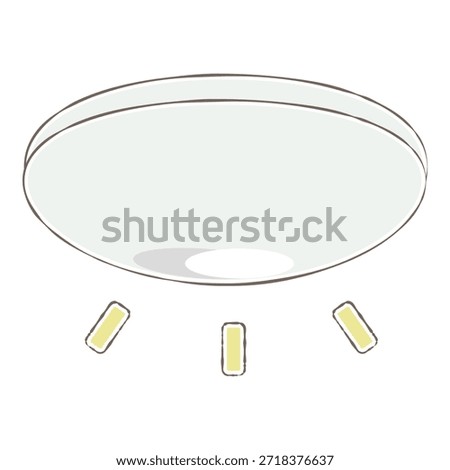 Simple Round Ceiling Light Illustration