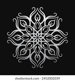 Decoración sencilla y redonda. Mandala de Vector
