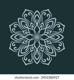 Simple round decoration. vector mandala