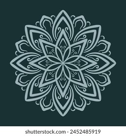 Decoración sencilla y redonda. Mandala de Vector