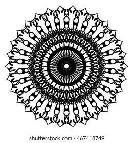 Simple round decorative Mandala.