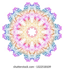 Simple Round Floral Mandala