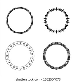 Simple round frames collection. Vector illustration