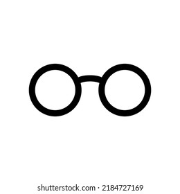 Simple round glasses accessory. Vector.