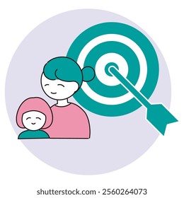A simple round icon representing a target