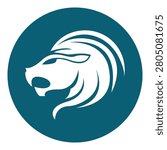 simple round leo symbol vector