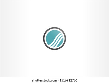 Simple round logo design for industrial logo.