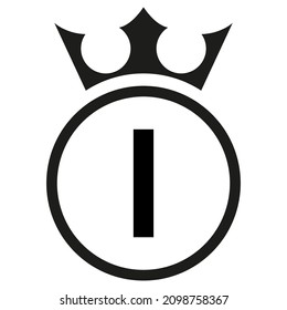 Simple Round Logo, Letter I, Victor.