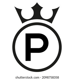 Simple Round Logo, Letter P, Victor.