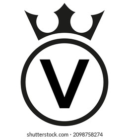 Einfaches Rundlogo, Letter V, Victor.