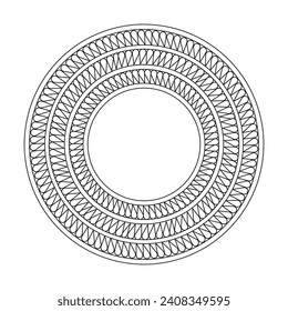 Simple round mandala design coloring book