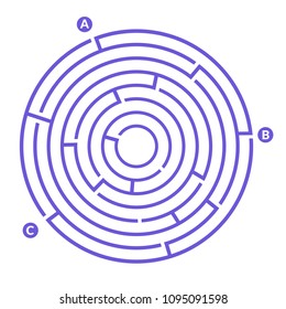 Simple Round Maze Labyrinth Game For Kids
