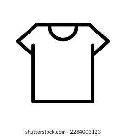 Simple round neck t-shirt icon. Underwear. Vector.