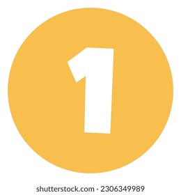 einfaches Rundnr.-Symbol für 1