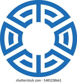 
Simple round ornament logo design
