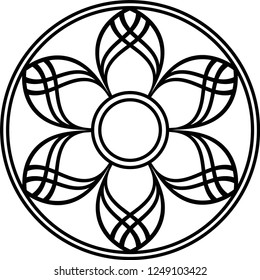 A simple round pattern inspired by elven decor.