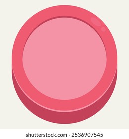 A simple round pink object, possibly a button or a decorative item.