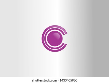 Simple Round Purple Logo Stock Vector (Royalty Free) 1433405960 ...