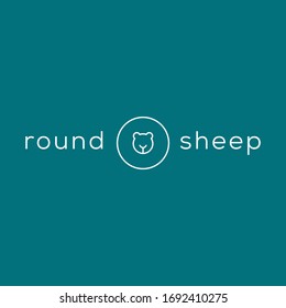 Simple Round Sheep modern Logo Icon  Vector