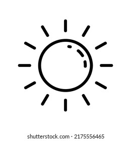 Simple Round Shining Sun Flat Icon Design