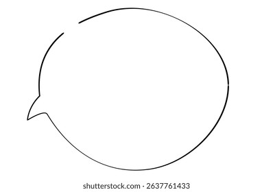 simple round speech balloon illustration