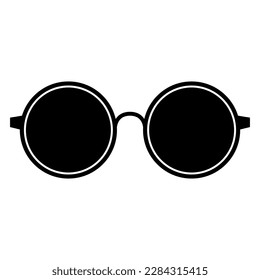Simple Round Sunglasses with Black Lenses