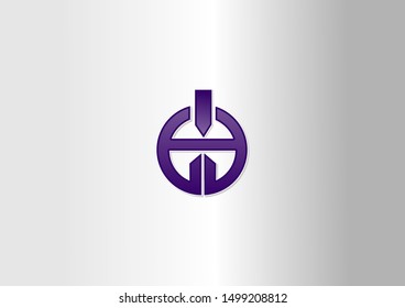 Simple round symbol vector design on white background