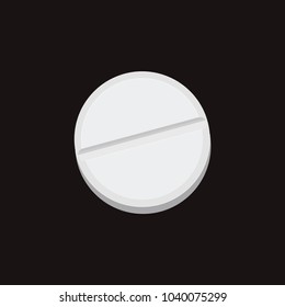 A simple round tablet with medicine