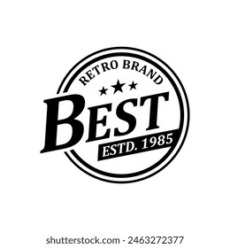 Simple Round Vintage Retro Steam punk Badge Emblem Label Stamp Logo Design Vector, Vintage frame logo. Antique labels.