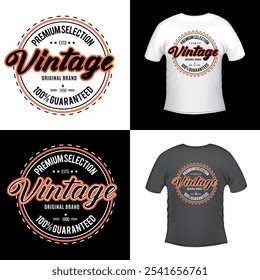 Simple Round Vintage typography t shirt, badge, logo, sticker vector design  