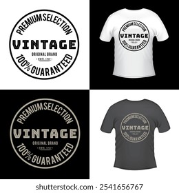 Simple Round Vintage typography t shirt, badge, logo, sticker vector design  