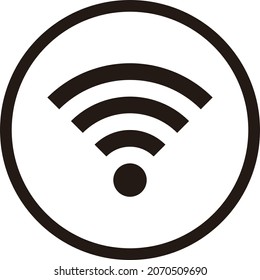 Ein einfaches, rundes WLAN-Symbol.