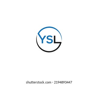 Simple Round YSL Letter Creative Logo Design Concept Vector illustration.