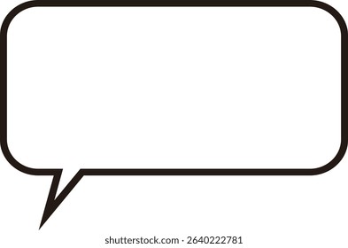Simple Rounded Corner Speech Bubble Icon