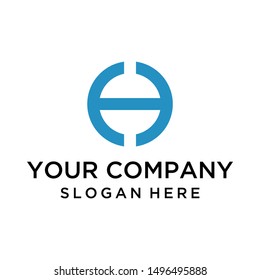 Simple rounded letter H logo design for business company