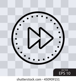 Simple rounded mobile app forward icon