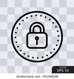 Simple rounded mobile app lock icon